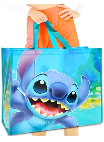 Disney Stitch Extra Large 26" Reusable Tote Bag - Eco-Friendly Storage