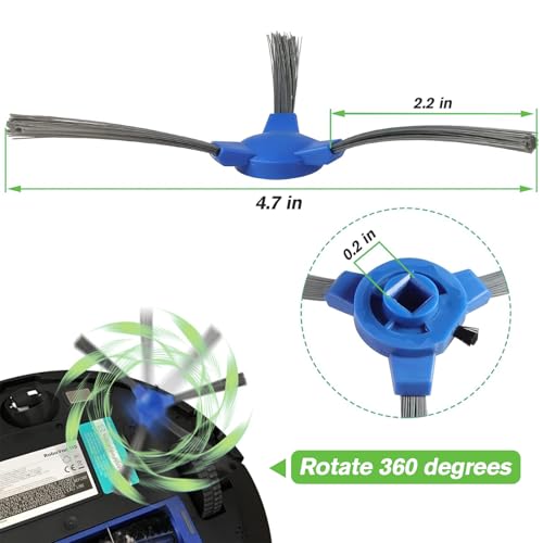 Eufy RoboVac Side Brush Replacement - 3 Pack for Models 11S, 12, 15T, 30C & More