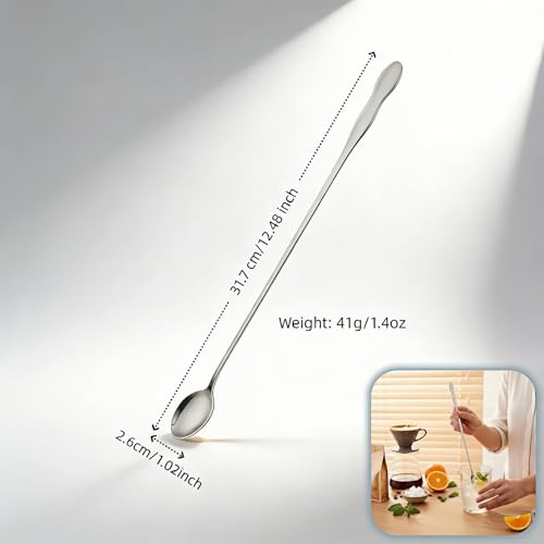 SAYUANVA 12.4 Inch Stainless Steel Mixing Utensil for Drinks
