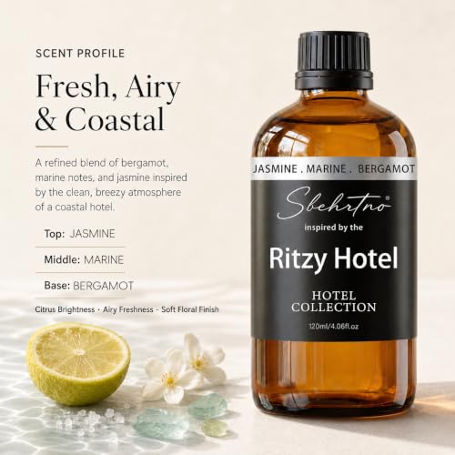 Coastal Hotel-Inspired Diffuser Oil - Lemon & Bergamot, 0.34 Fl Oz