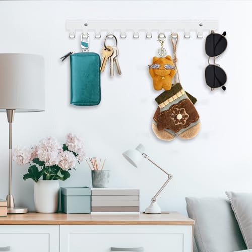 Mecnmsa 13.8-Inch Acrylic Wall-Mounted Necklace Organizer - Clear 2 Pack