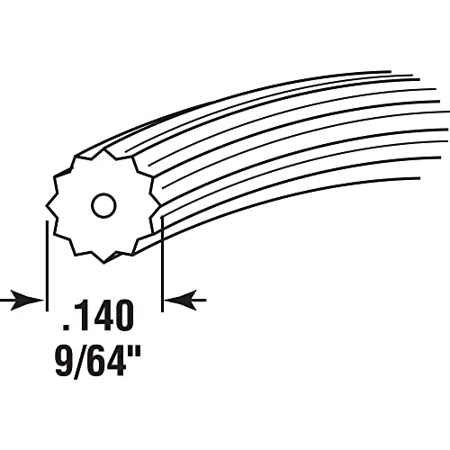 Black Screen Retainer Spline - 0.14" x 25 ft Roll - Vinyl