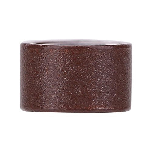 FILFEEL 500pcs Silicone Lined Hair Extension Micro Beads Brown #3