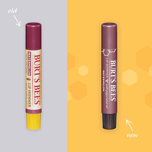 Burt's Bees Lip Shimmer, Watermelon Tinted Lip Gloss & Moisturizer