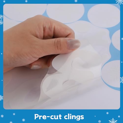 335 Pcs Snowflake Christmas Window Clings - Winter Decor Set