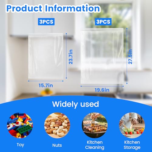 Heavy Duty Oven Rack Cleaning Bags - 6-Pack, Reusable & Leak-Resistant