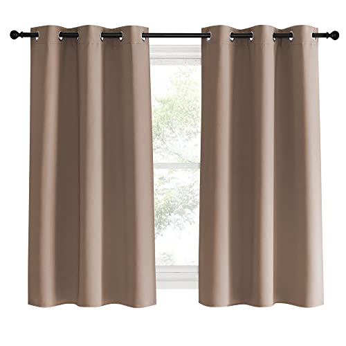 NICETOWN Blackout Curtains Set of 2, 42x60 Inch, Cappuccino