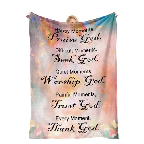 COMFAR Christian Throw Blanket - Soft Fleece Gift for Women