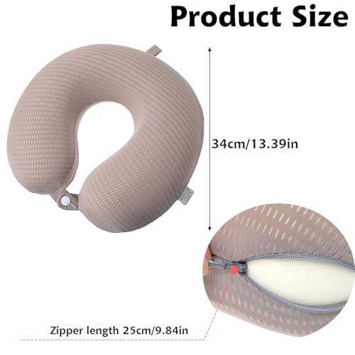 U-Shaped Travel Neck Pillow Cover - Washable Silk Case for Comfort