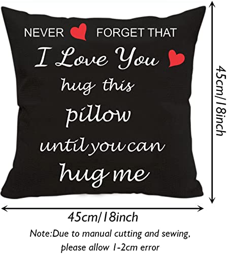 Anrkets Black Two-Sided Printing Pillow Cover - I Love You Gift