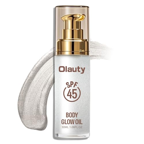 Firstfly Shimmer Body Oil SPF 45 Waterproof Glow Bronzer 02# Diamond Platinum