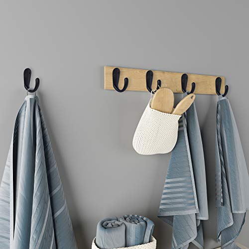 IBosins 15PCS Wall Mounted Coat Hooks - Black Single Prong Robe Hooks