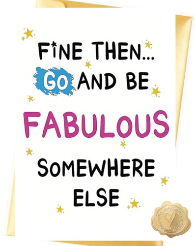 Funny Sarcastic Farewell Card for Coworkers - Perfect Goodbye Gift
