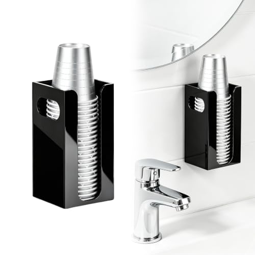 Wall Mount Bathroom Cup Dispenser for 3oz Disposable Cups - Acrylic
