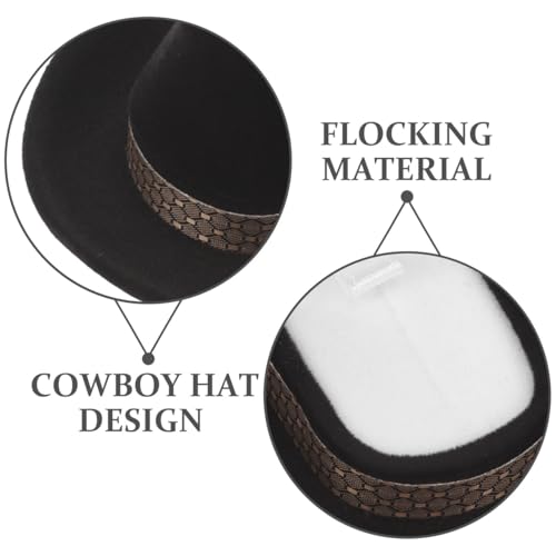 Compact Cowboy Hat Jewelry Box - Western Style Organizer