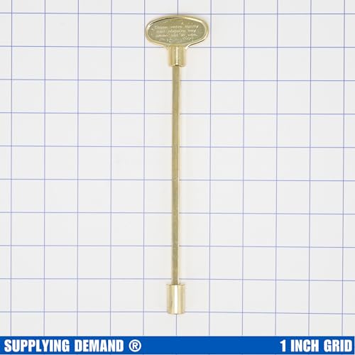 8-Inch Polished Brass Log Lighter Key for Fireplaces & Fire Pits