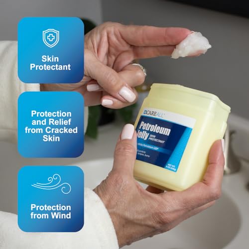 CareAll Petroleum Jelly 8 Oz Jar 100% Pure White Petrolatum Skin Protectant