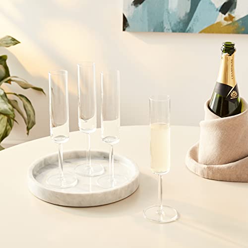 SCHOTT ZWIESEL Modo Champagne Glass (Set of 4), Champagne Glasses with Effervescent Point, Dishwasher-Safe Tritan Crystal Glasses, Made in Germany (5.5 Ounce)