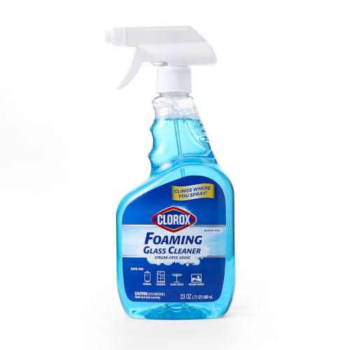 Clorox Foaming Glass Cleaner Trigger Spray 23 Oz Fresh Scent Pack of 2