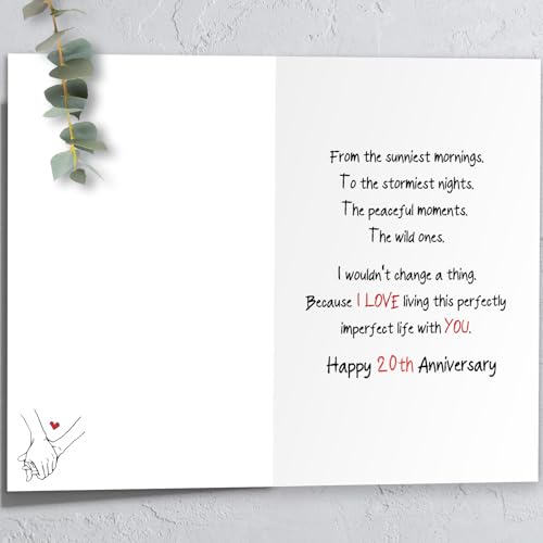 20th Anniversary Card for Couple - Happy Anniversary-110 Edition