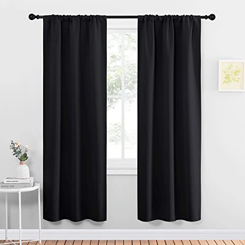 NICETOWN Blackout Curtains for Kitchen, 34"W x 72"L Thermal Drapes (2 Pack)