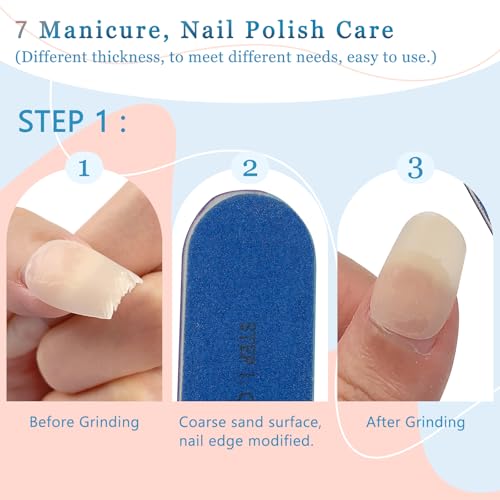 LNAUJS 6-Pack All-in-One Nail Buffer and Shaper for Smooth Shine