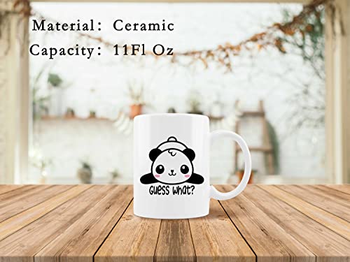 Cute Panda Coffee Mug White Panda Butt Gift 11oz - Funny Kitchen Drinkware