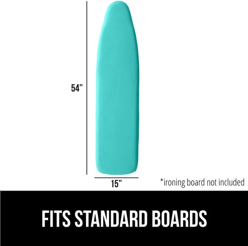 GORILLA GRIP Ironing Board Cover & Pad - Scorch Resistant Silicone Coating, 15x54" Quatrefoil Design