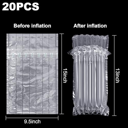 JOBVERT 20 Pack Inflatable Wine Bottle Protector Bags for Travel with Pump