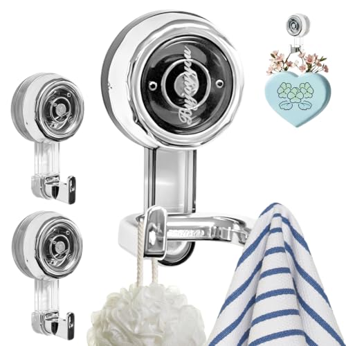 Jaxbo Heavy-Duty Suction Cup Hooks - Waterproof Wreath & Shower Hooks (3 Pack)