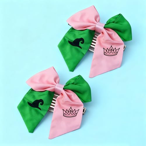 Dual-Sided Witch Hair Bow Clip 2pcs Large Statement Hair Accessory