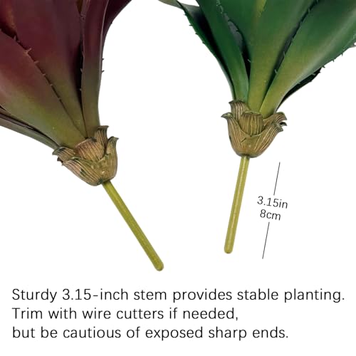 12.5 Inch Green Artificial Aloe Plant - Realistic Faux Succulent