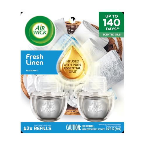 Air Wick Plug-in Scented Oil Refill, Fresh Linen, 2 ct, 0.67 Fl Oz