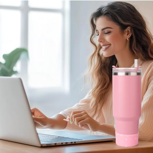 4 PCS for Stanley Boot, Silicone Bottom for Stanley Cup, Reduces Noise Scratches Water Bottle Bottom Sleeve for Stanley Cup Accessories (Glitter Colorful)