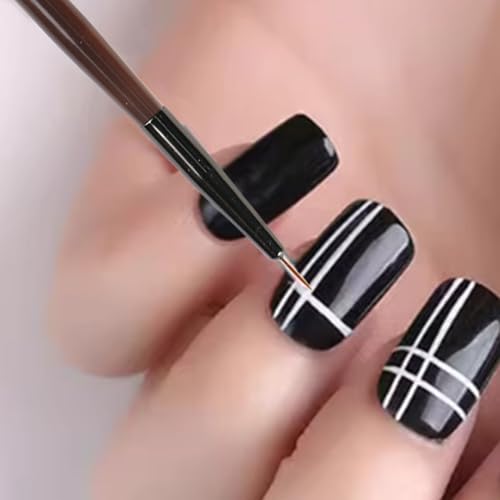 Vigorm Nail Art Striping Brush - Fine Line Detail Pen for Waves and Patterns