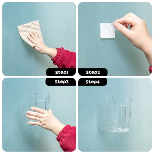 Wall-Mounted Wipe Dispenser - Clear Storage for Bathroom & Kitchen