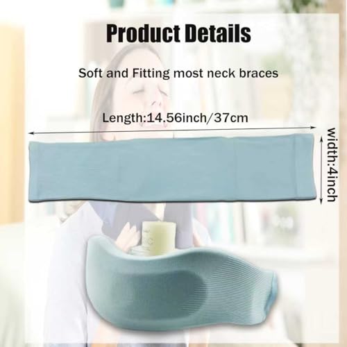 Neck Cervical Collar Cover - 2 Pcs Soft Blue Sleeves for Comfort