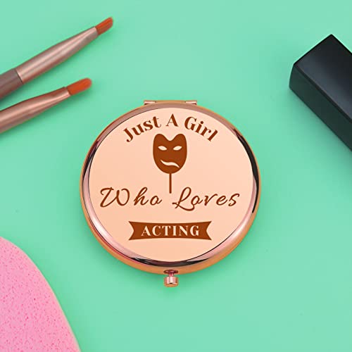 Theatre Lover Compact Makeup Mirror - Double-Sided Portable Pocket Mirror
