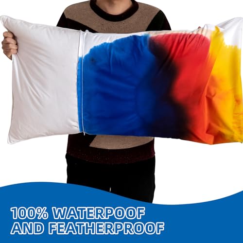 Standard Size Waterproof Pillow Protectors - 4 Pack, Hypoallergenic, Zippered