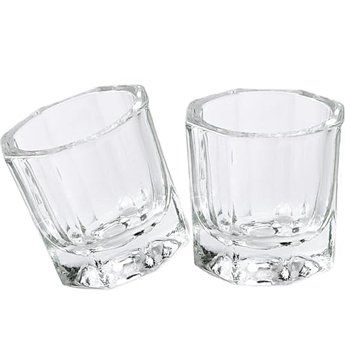 Glass Dappen Dish for Acrylic Nails & Monomer - 2 Pcs