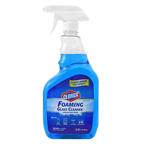 Clorox Foaming Glass Cleaner Spray - Streak-Free, Fresh Scent, 32 Oz