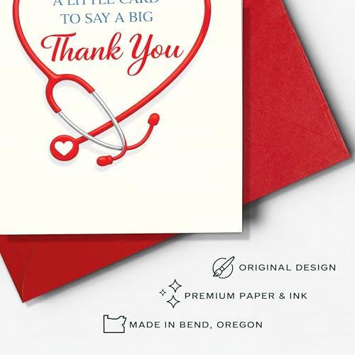 Nurse Appreciation Card - Cute Stethoscope Heart Design
