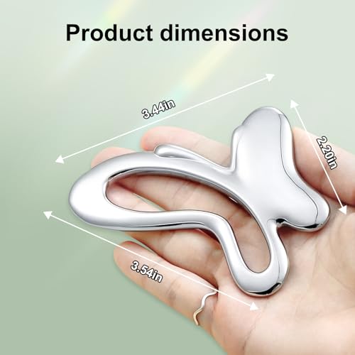 HUGJOG Metal Gua Sha Facial Tool - Butterfly Face Massager for Jawline