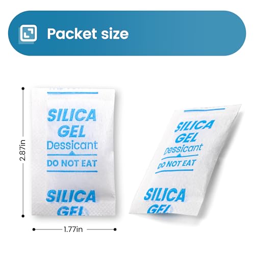 50 Pack 5g Silica Gel Packets - Moisture Absorbers for Storage