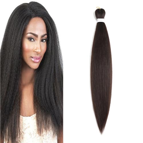 Xiaofeng 26-Inch Pre-Stretched Yaki Braiding Hair Extensions Light Black