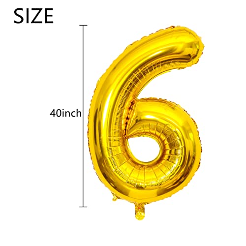 Gold 40-Inch Number 46 Balloons for Birthday & Anniversary Decorations