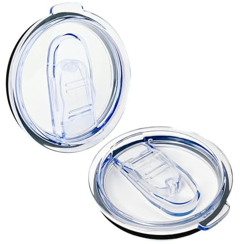 2 Pack 40 oz Replacement Lids Only Compatible with Silver Buffalo Stainless Steel Tumbler, Leak-Proof Splash Resistant Tumbler Top Replacement Reusable Tumbler Cover