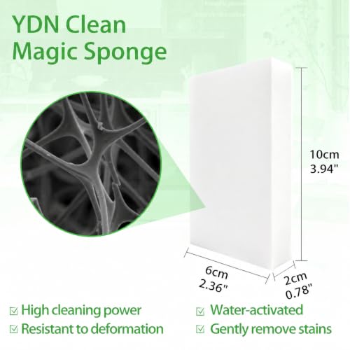 YDN Clean Magic Eraser Sponge - High-Density Melamine Foam, 20 Pack