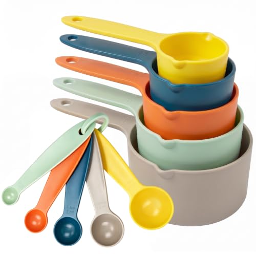 AskBed 10-Piece Measuring Cups and Spoons Set for Baking and Cooking