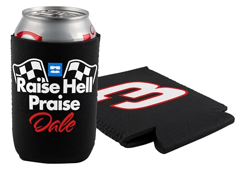 Raise Hell Praise Dale Neoprene Can Cooler - Retro Racing Drink Sleeve